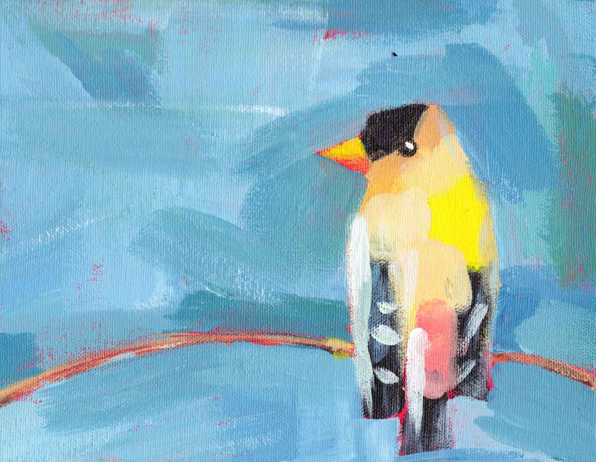 “Finch” - acrylic on canvas, December 2017