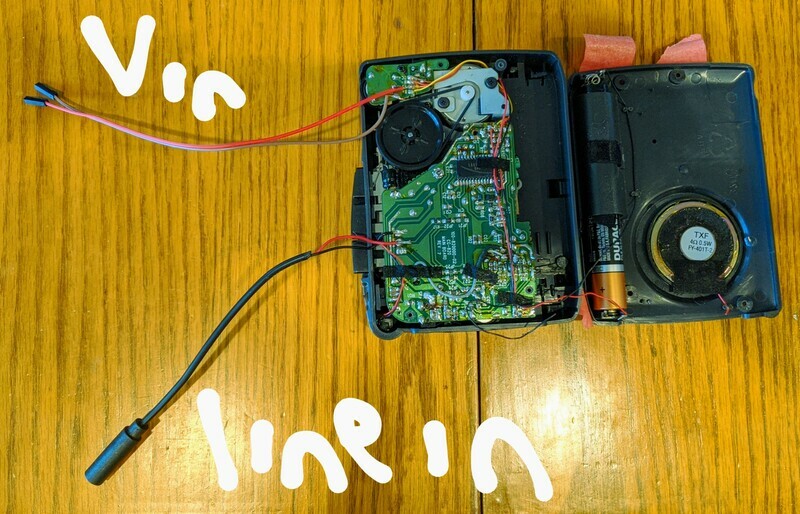 Hacking the GE 3-5362A tape player.